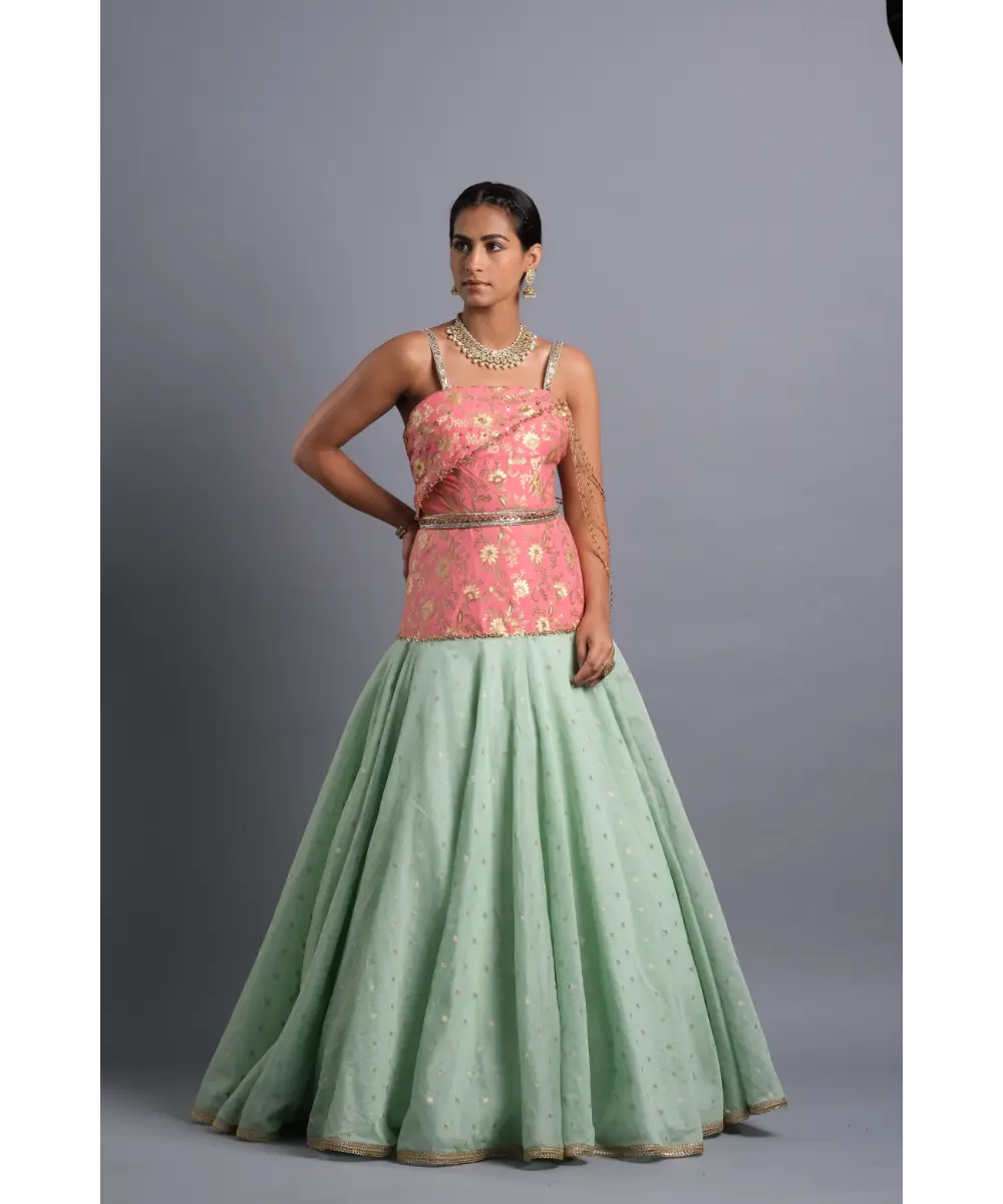 AASTHA SOOD - Silk Gown with Belt
